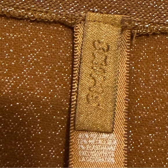 Women's SKIMS Brown Shimmer Crop Top - Picture 4 of 9